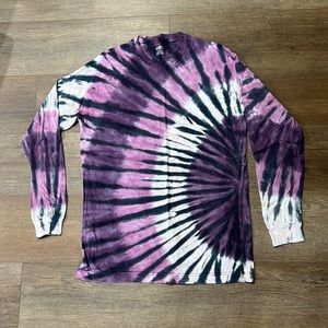 Tie dye long sleeve shirt. Says “PINK” on the side of the left sleeve.